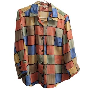 Vintage Notations Colorful Square Button Down LP